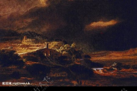 卢西恩183佛洛伊德风景油画作品图片
