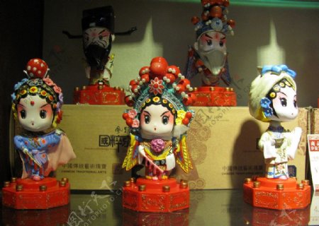 成都锦里的京剧玩偶图片