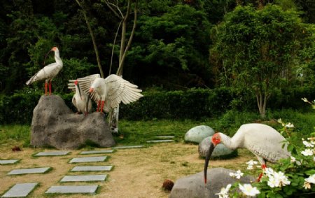 下渚湖湿地公园标致性雕塑图片