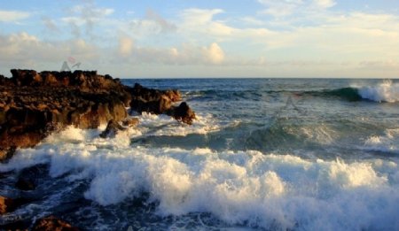 夏威夷海浪图片