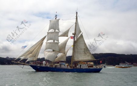 帆船海古典帆船轮船图片