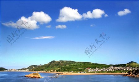 舟山风景蓝天白云图片