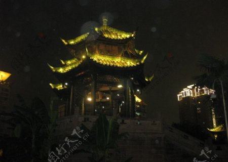 合江亭夜景图片