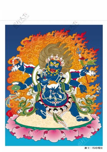 藏传佛教唐卡15玛哈嘎拉图片