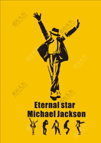 迈克尔杰克逊时尚海报招贴图片