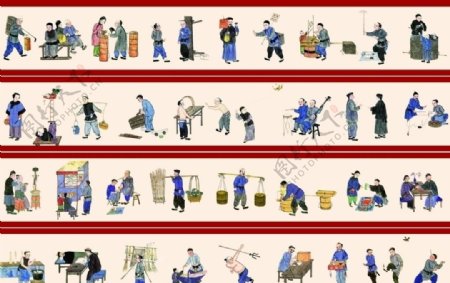 中国古代市井人物图片