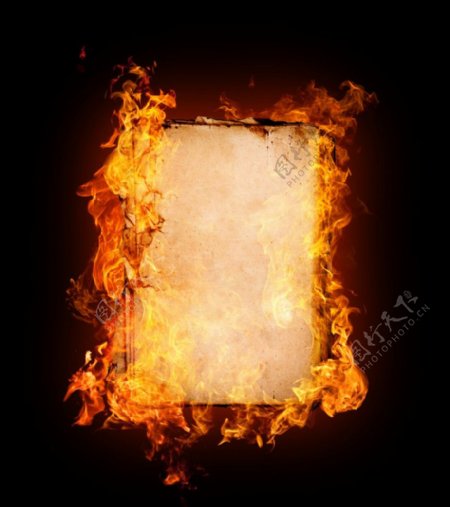 燃烧的纸图片