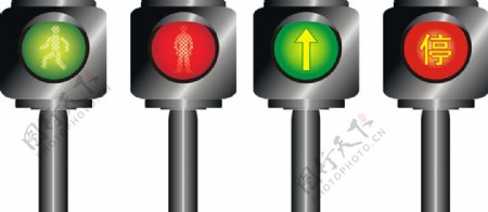 红绿灯交通指示图片