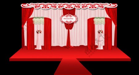 婚庆舞台背景图片