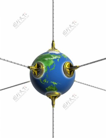 动感地球天线科技背景图片