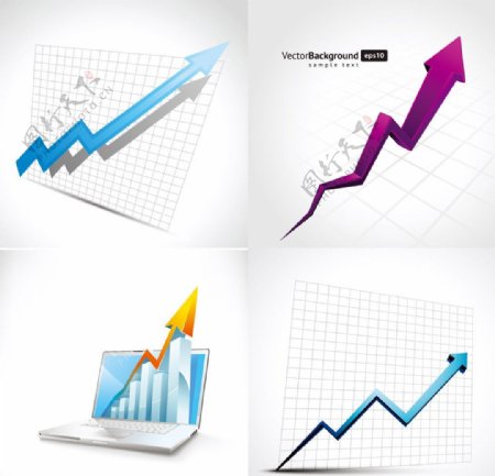 动感箭头统计分析金融商务背景图片