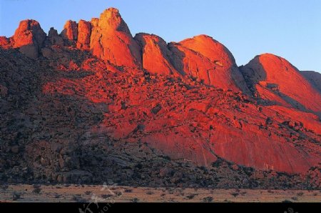 沙漠风光夕阳荒山图片