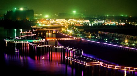 五源湾夜景图片