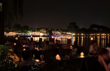 北京后海夜晚图片