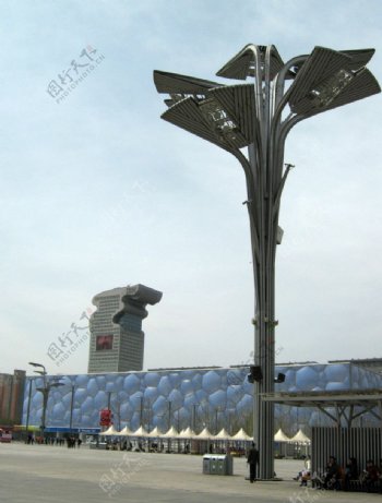 北京奥林匹克公园水立方鸟巢图片