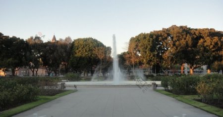 南加州大学校园喷泉图片