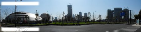杭州市民中心全景图图片