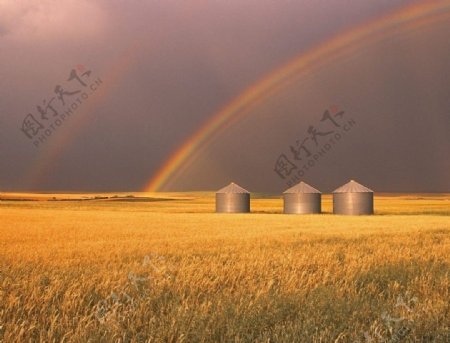 艾伯塔省的彩虹国外旅游摄影图片