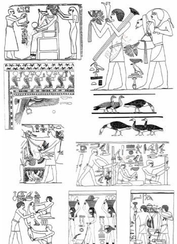 古埃及墓室壁画图片