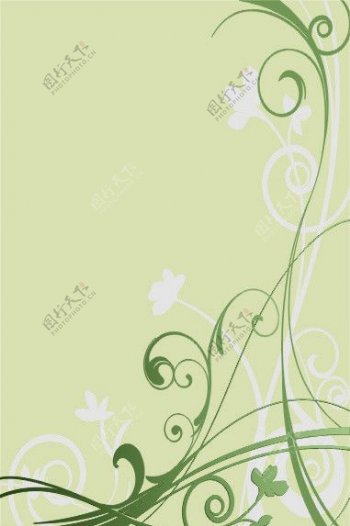 韩式花纹底纹背景部分图形为位图图片