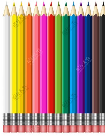 彩色2B铅笔分层图片