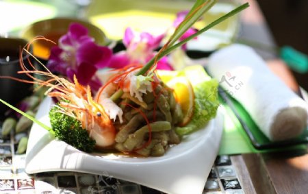 香茅大虾沙律图片