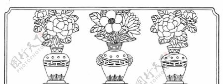花卉花瓶盆景古代图片