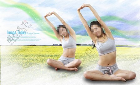 瑜伽性感健身美女图片