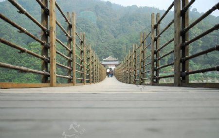 都江堰安澜桥摄影图片
