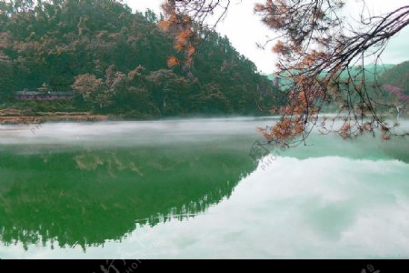 雾漫小东江图片