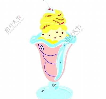 一杯冰淇淋果汁奶茶图片