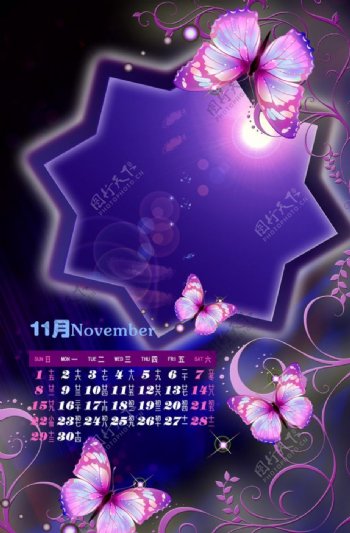2010台历模板11月图片
