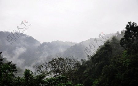 四川云雾缭绕的峨眉山图片