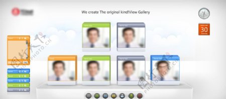 WEB版网络视频会议3D视觉风格图片