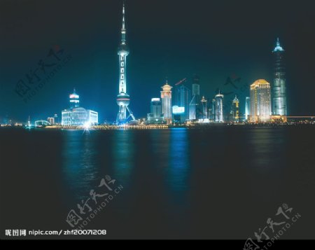 上海东方明珠夜景图片