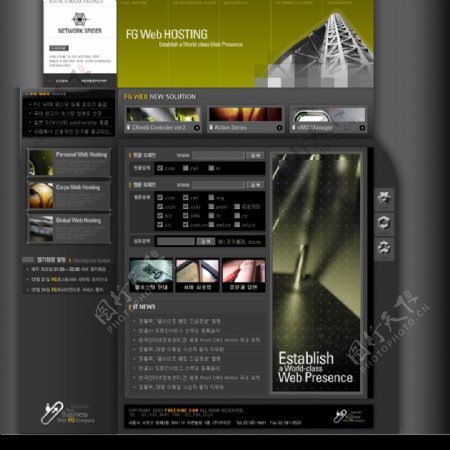 韩国艺术设计类PSD网页模版A图片