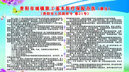 贵阳市城镇职工基本医疗保险办法图片