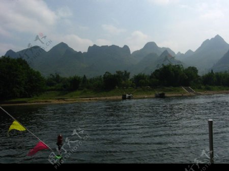 黄昏时的桂林山水图片