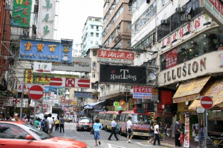 香港街道风情图片