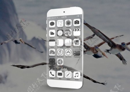 透明iPhone模板图片