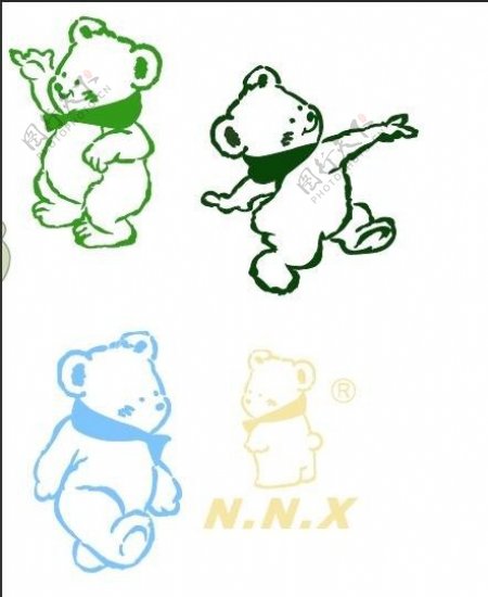 熊卡通图案图片