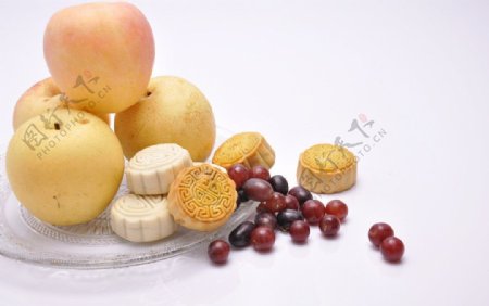 水果与月饼组合图片