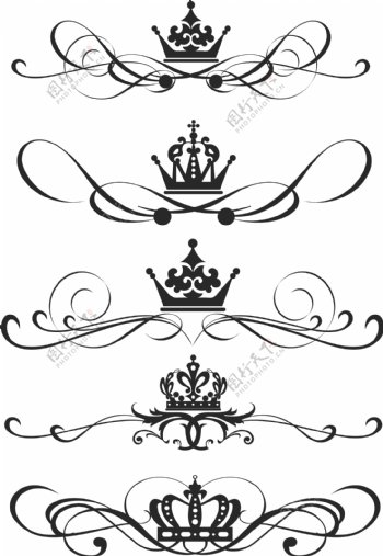 欧式皇冠花纹图片