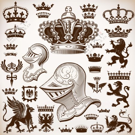 欧式皇冠盔甲图片