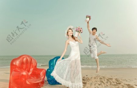 海景主题婚纱样片图片