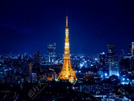 唯美东京塔图片