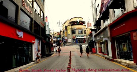 韩国明洞步行街图片