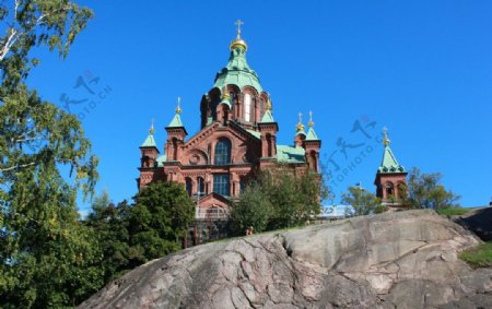 赫尔辛基红教堂图片