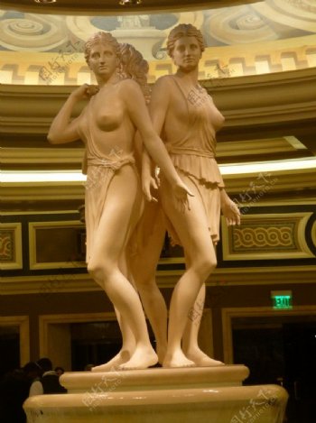 凯撒皇宫酒店人物雕像图片