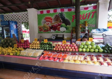 泰国水果水果摊图片